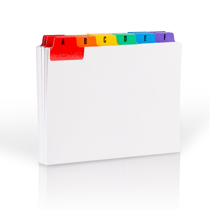 Cartes guides Pukka 5x3"(127 mm x 76 mm) avec onglets multicolores A-Z