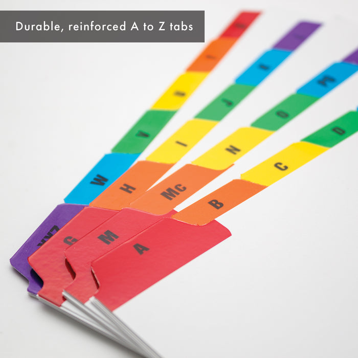 Cartes guides Pukka 5x3"(127 mm x 76 mm) avec onglets multicolores A-Z