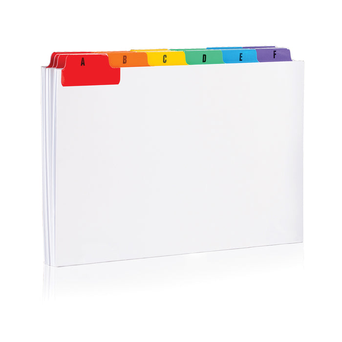 Cartes guides Pukka 6x4"(152mm x 100mm) avec onglets multicolores A-Z