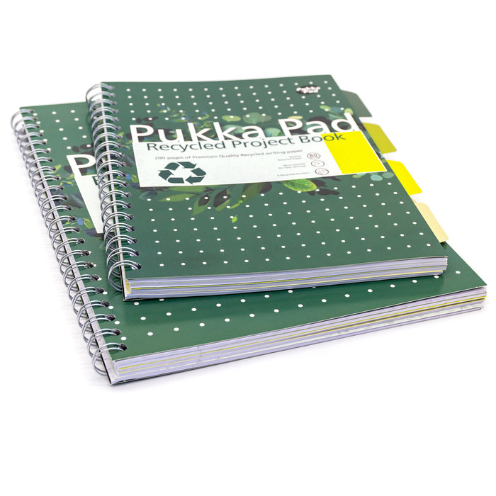 Pukka Pads A4 Lined Recycled Project Book - Pack of 3