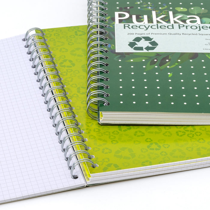 Pukka Pads Livre de projets recyclés carrés B5 5x5 - Paquet de 3