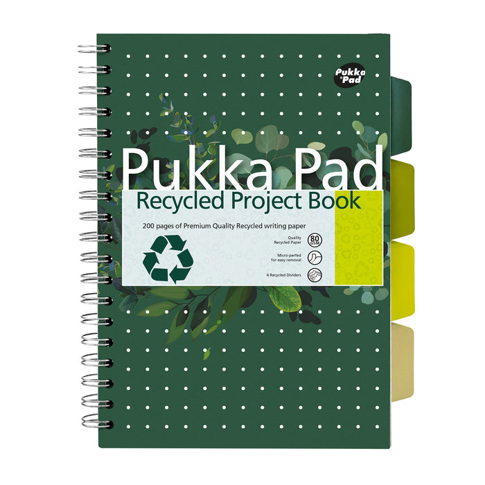 Pukka Pads B5 Lined Recycled Project Book - Pack of 3