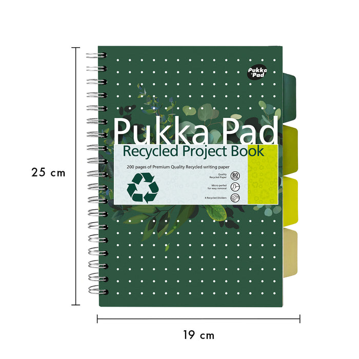 Pukka Pads B5 liniertes recyceltes Projektbuch – 3er-Pack