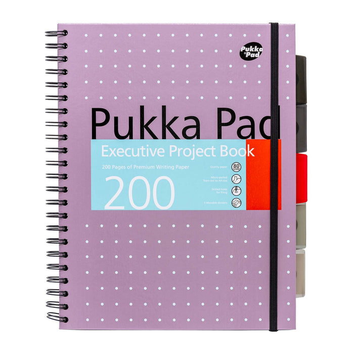 Pukka Pads metallic gevoerde A4 Executive Project-boeken - geassorteerd pakket van 3