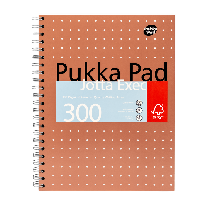 Pukka Pads A4 Metallic Executive Lined Jotta Notebook - Pack of 3