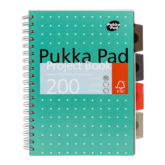 Pukka Pads B5 Metallic liniertes Projektbuch – 3er-Pack