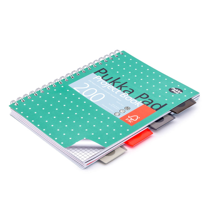 Pukka Pads B5 Metallic 5x5 Squared Project Book - Pack of 3