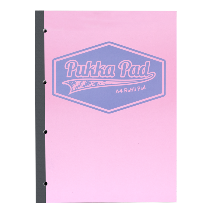 Pukka Pads Pastel Gelinieerd A4 400 Pagina's Navulblok - Assortiment van 3