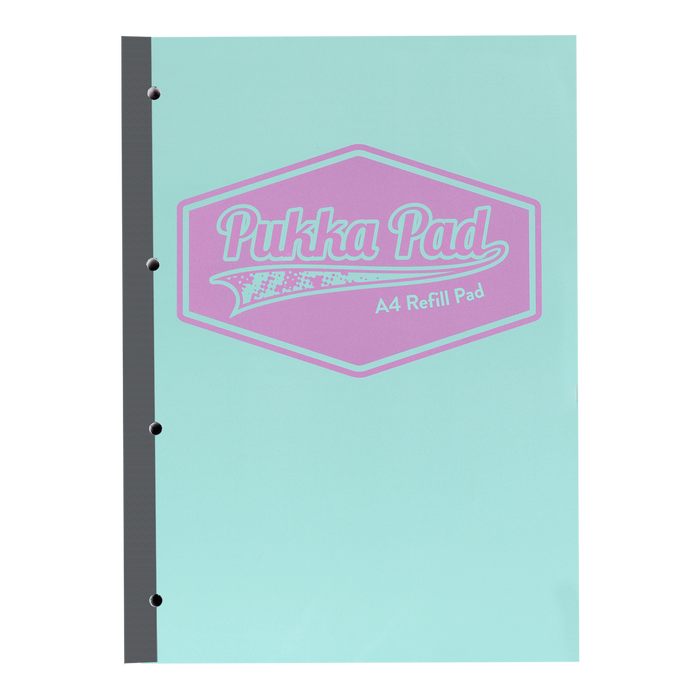 Pukka Pads Pastel Gelinieerd A4 400 Pagina's Navulblok - Assortiment van 3