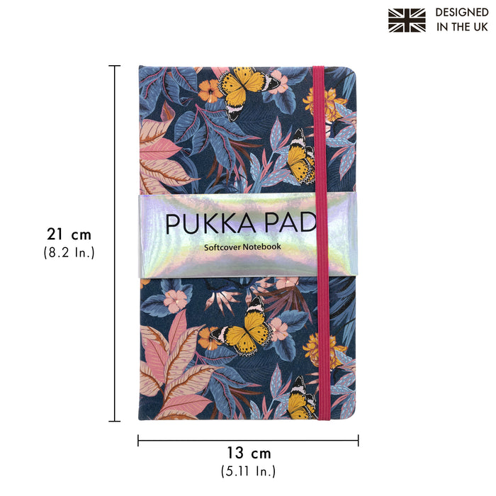 Pukka Pads Bloom A5 softcover notitieboek in blauw