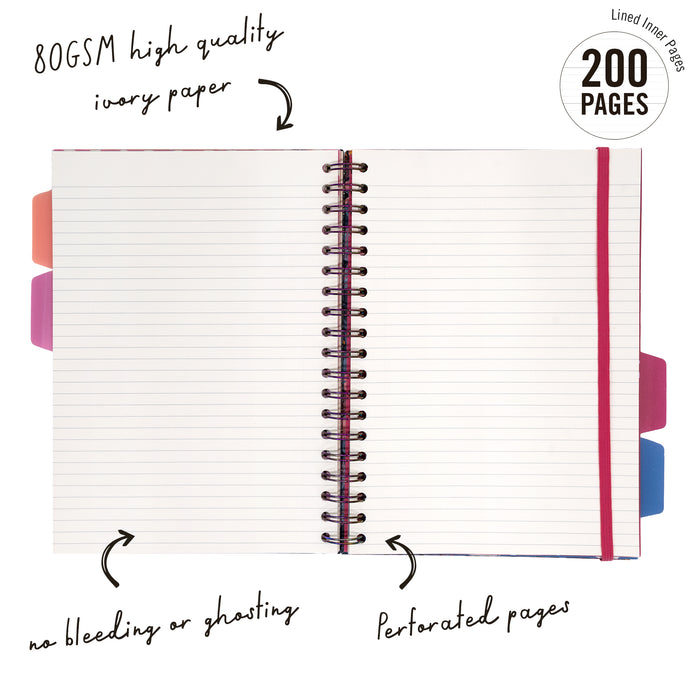 Pukka Pads Bloom B5 Lined Hardcover Project Book - Assorted Pack of 3