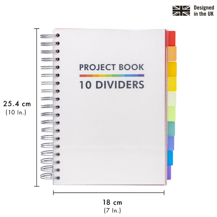 Pukka Pads B5 Lined White Project Book with 10 Dividers