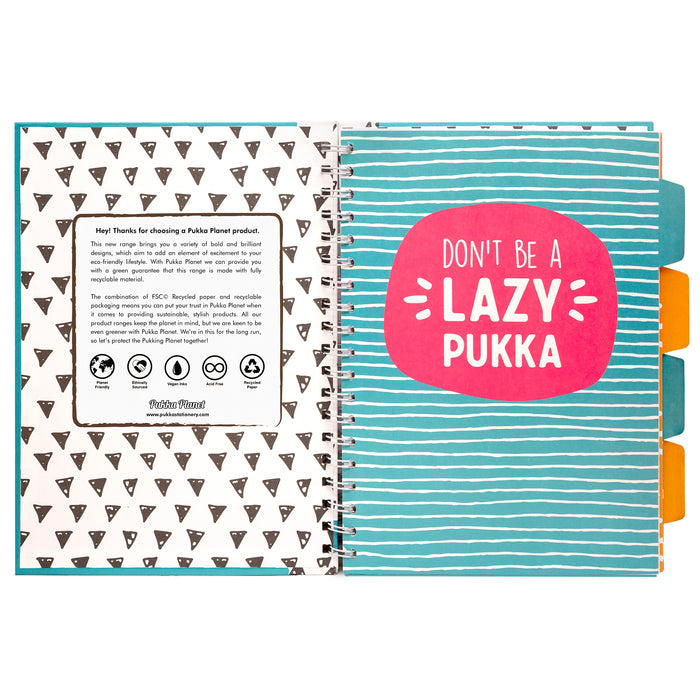 Pukka Planet B5 liniertes Hardcover-Projektbuch – 2er-Pack 