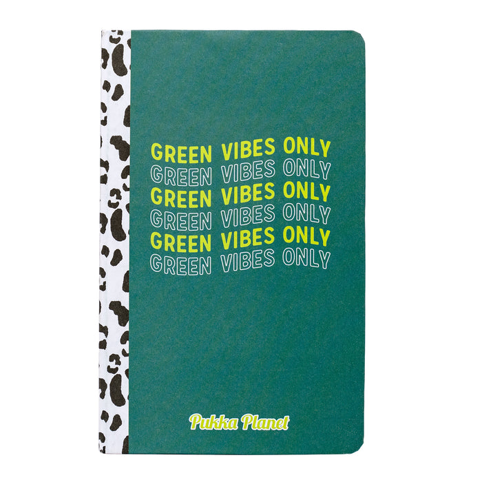 Pukka Planet Softcover liniertes Notizbuch 'Green Vibes Only' 