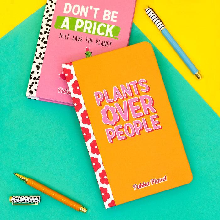 Pukka Planet Soft Cover Lined Notebook 'Plants Over People'