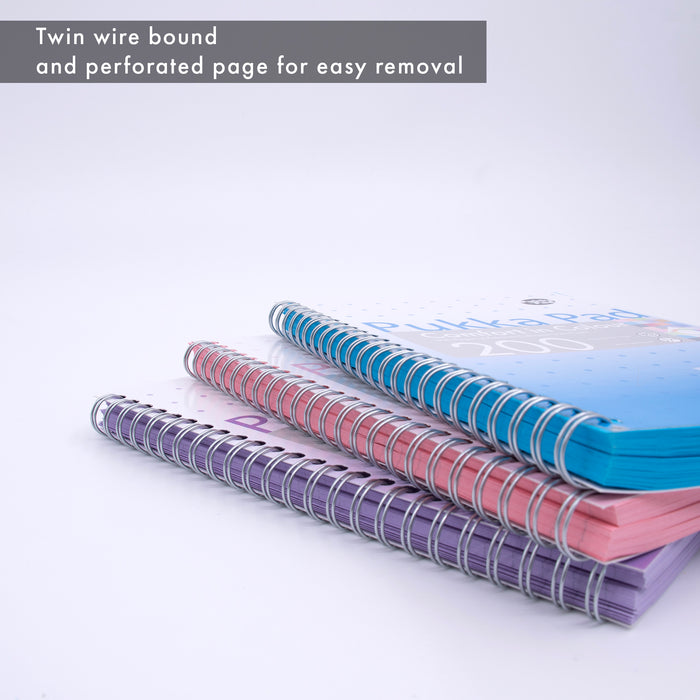 Pukka Pads Irlen Lined A4 Notebook in Lavender - Pack of 3