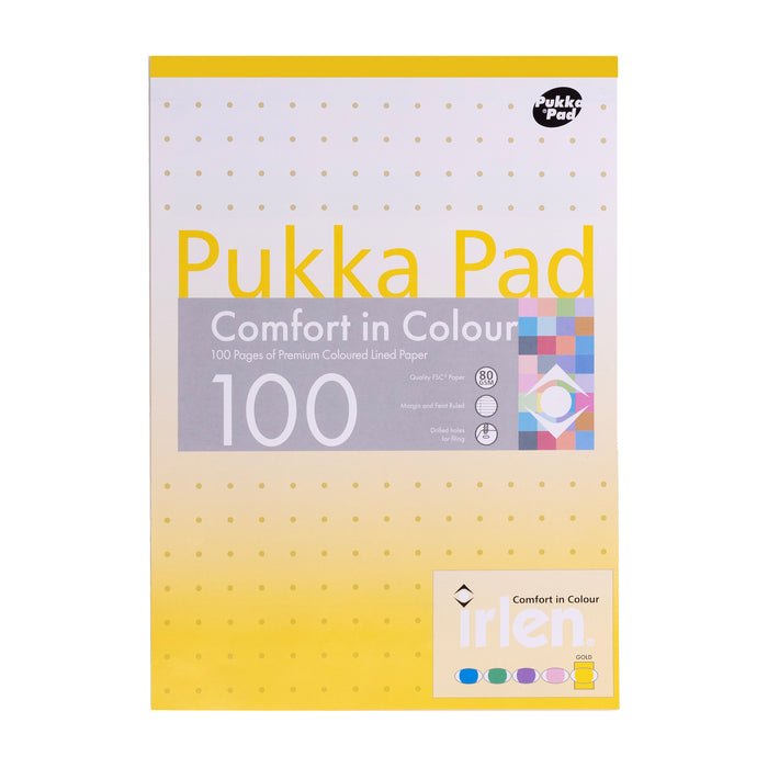 Pukka Pads Irlen A4 Nachfüllblock in Gold – 6er-Pack 