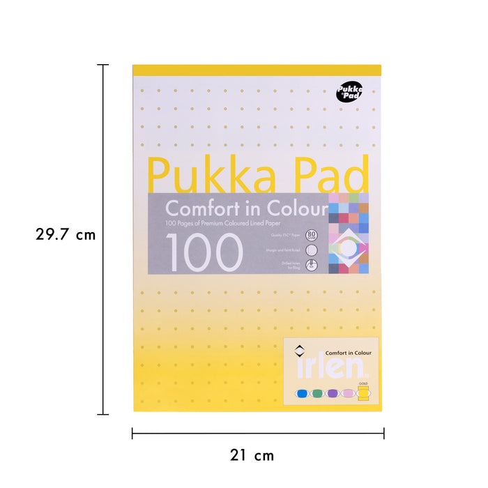 Pukka Pads Irlen A4 Refill Pad in Gold - Pack of 6