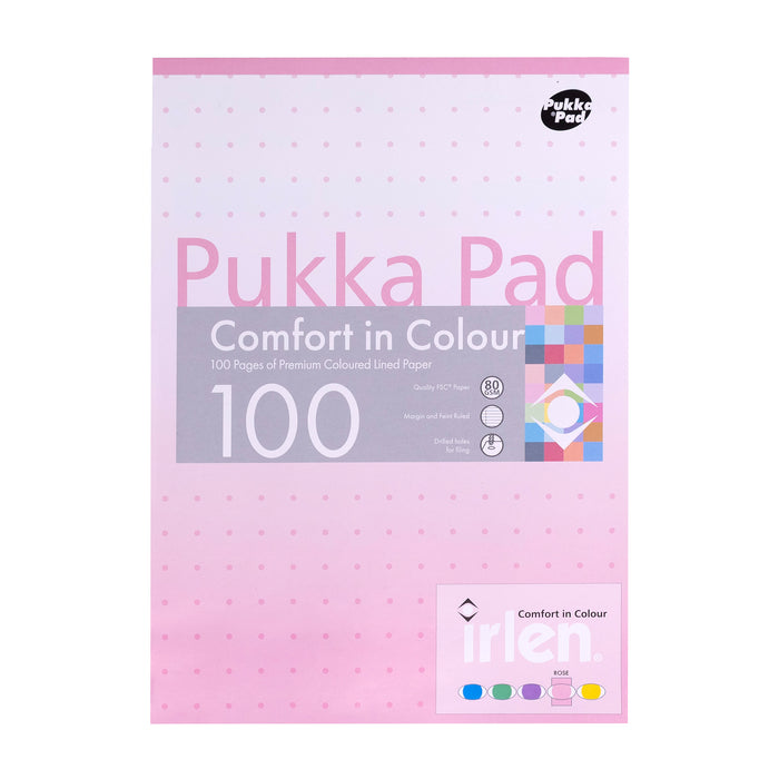 Pukka Pads Irlen Recharge A4 Rose - Paquet de 3 