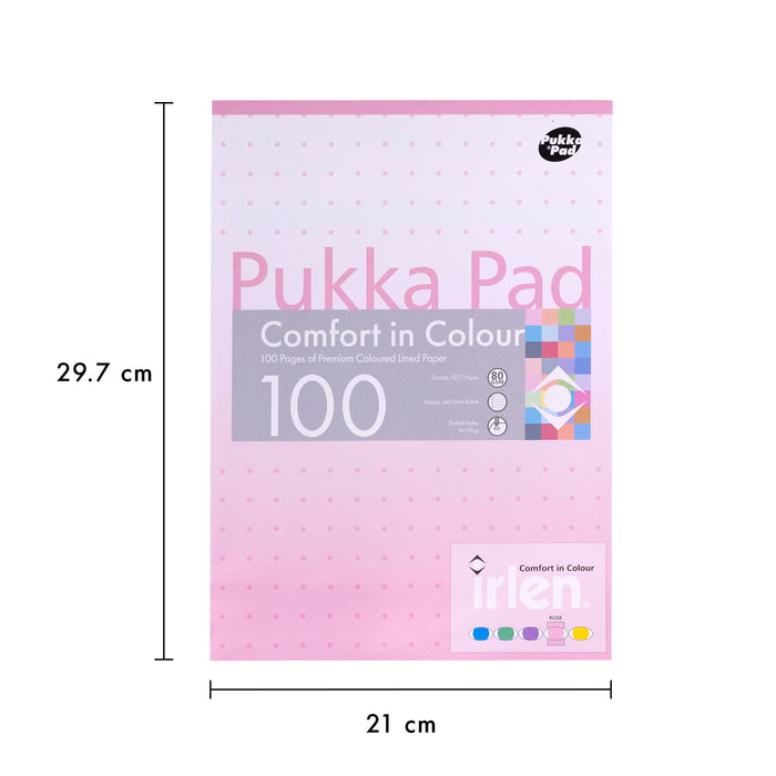 Pukka Pads Irlen A4 Nachfüllblock in Rose – 6er-Pack 