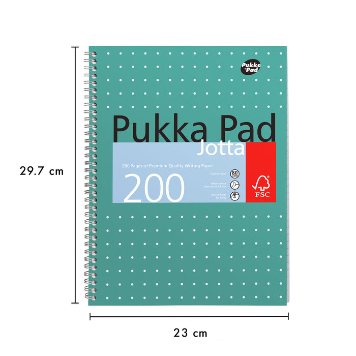 Pukka Pads A4 Metallic liniertes Jotta-Notizbuch – 3er-Pack