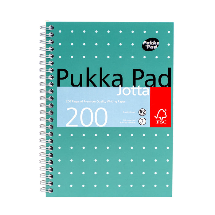 Pukka Pads A5 Metallic-liniertes Metallic-Jotta-Notizbuch – 3er-Pack