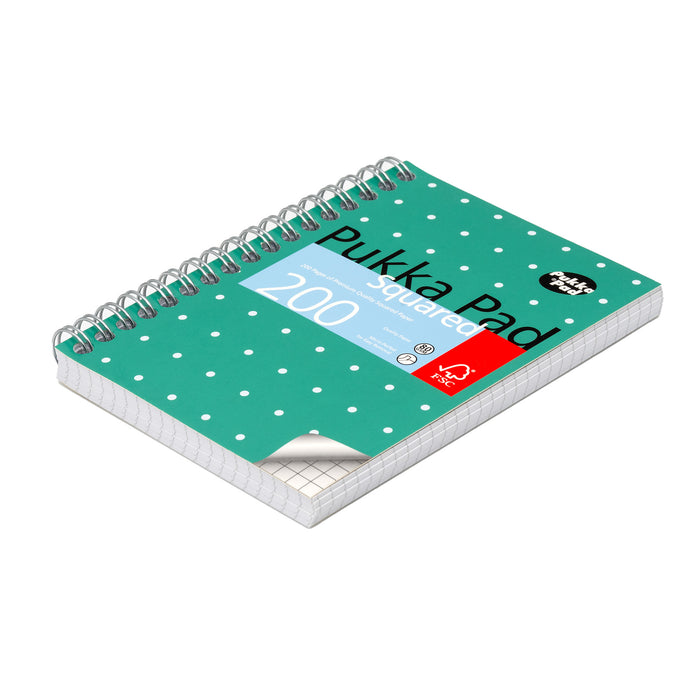 Pukka Pads A6 Metallic 5x5 Squared Jotta Notebook- Pack of 3