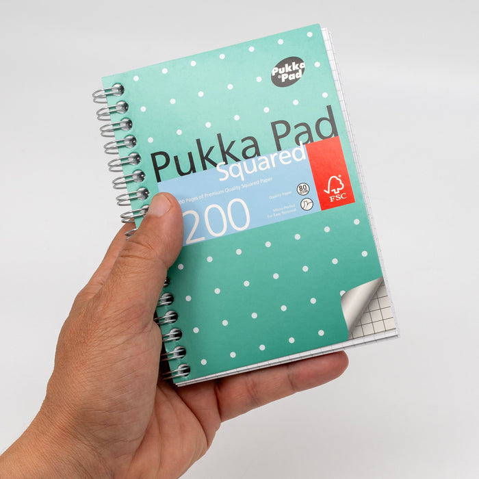 Pukka Pads A6 Metallic 5x5 Squared Jotta Notebook- Pack of 3