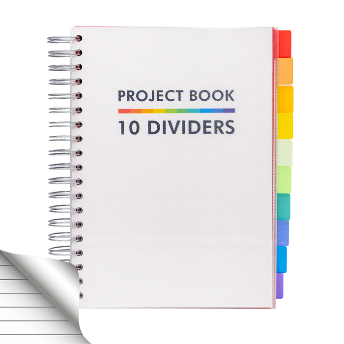 Pukka Pads B5 Lined White Project Book with 10 Dividers