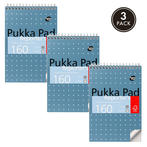 2x Pukka Pad A4 Metallic Squared Notebook – Lined, 200 Pages, 80GSM, Green