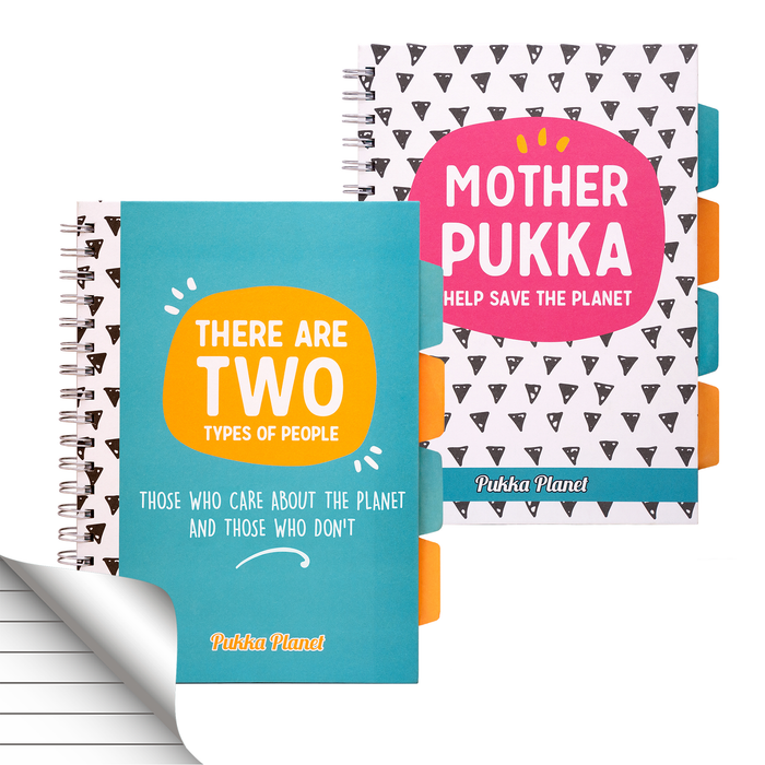 Pukka Planet B5 liniertes Hardcover-Projektbuch – 2er-Pack 