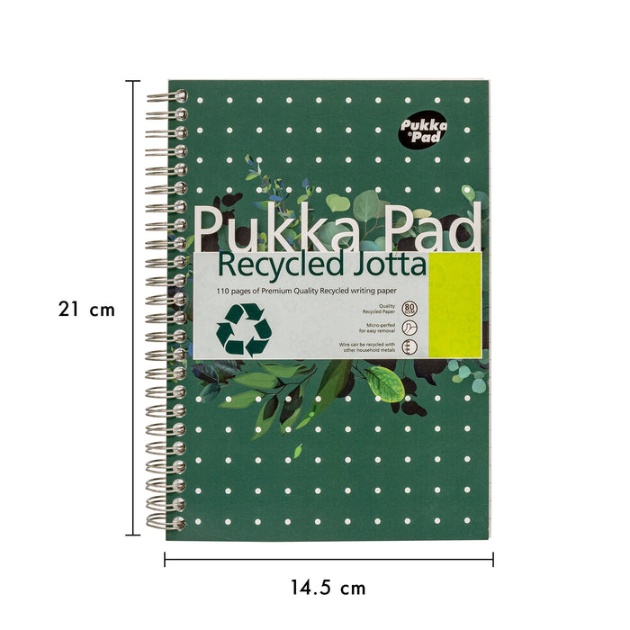 Pukka Pads A5 gevoerd, gerecycled notitieboek - 3 stuks