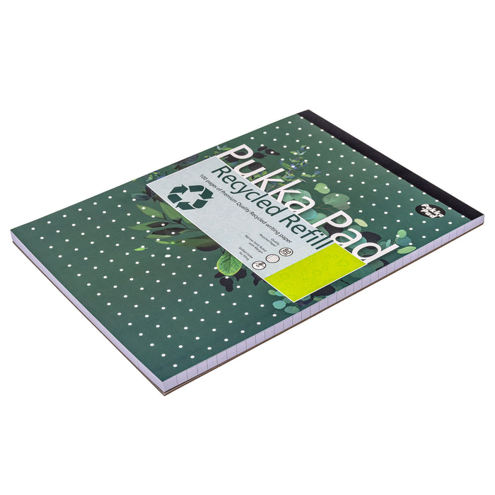 Pukka Pads A4 Lined Recycled Refill Pad - Pack of 6