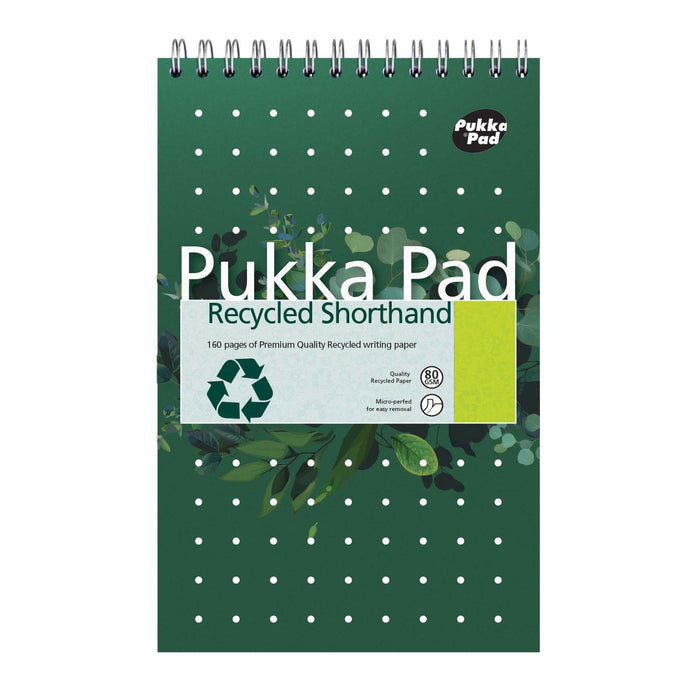 Pukka Pads Recycelter gefütterter Stenografieblock – 3er-Pack 