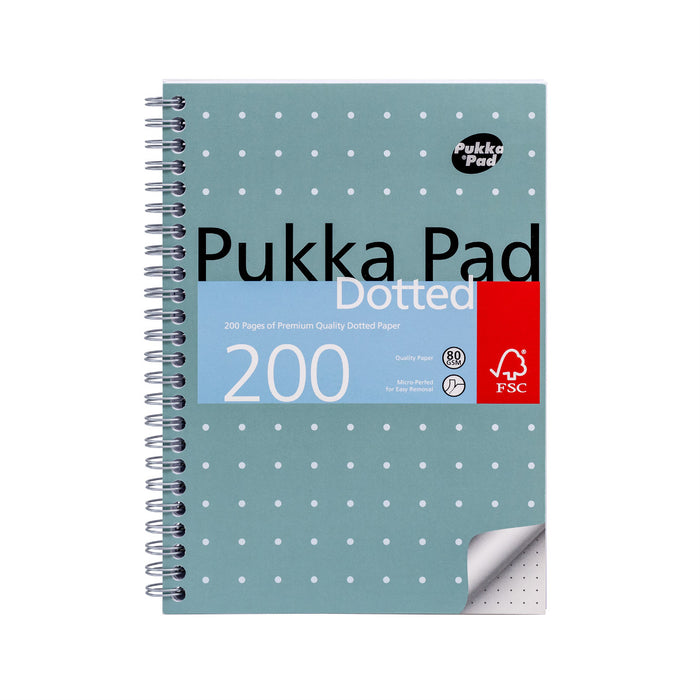 Pukka Pads Carnet Jotta A5 à grille de points métallique de 5 mm - Paquet de 3