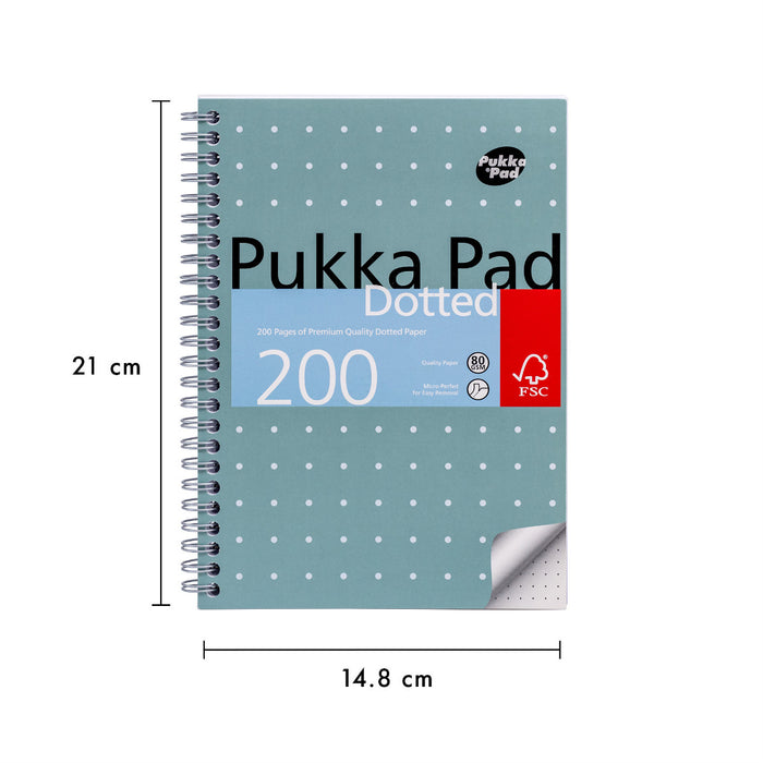 Pukka Pads Carnet Jotta A5 à grille de points métallique de 5 mm - Paquet de 3